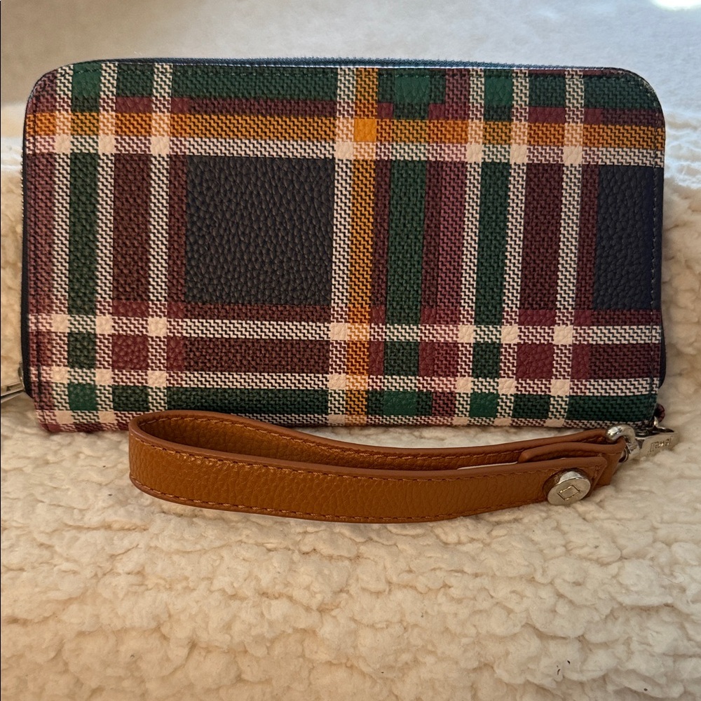 Plaid Wristlet Wallet